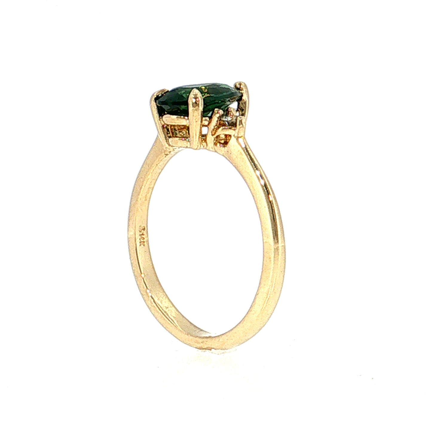 1.52 Pear Sapphire Three Stone Engagement Ring 14k
