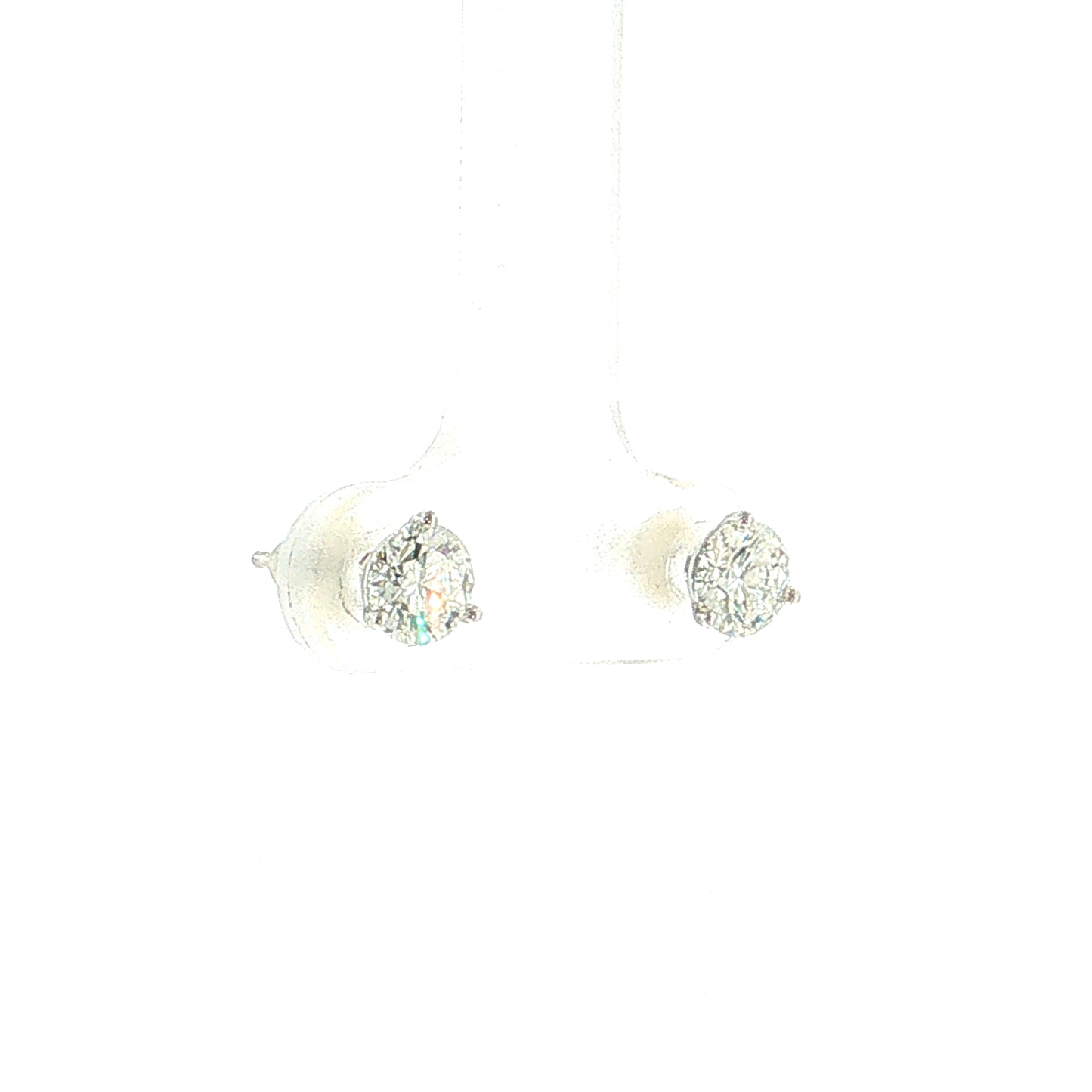 .99 Diamond Stud Earrings 14k White Gold