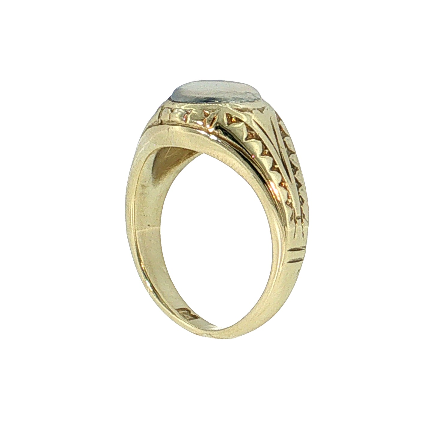 1.75 Vintage Mid-Century Moonstone Cocktail Ring 14k