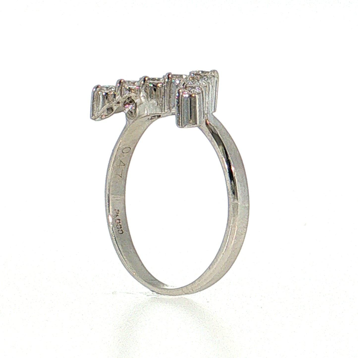 .47 Diamond Contoured Wedding Band Platinum