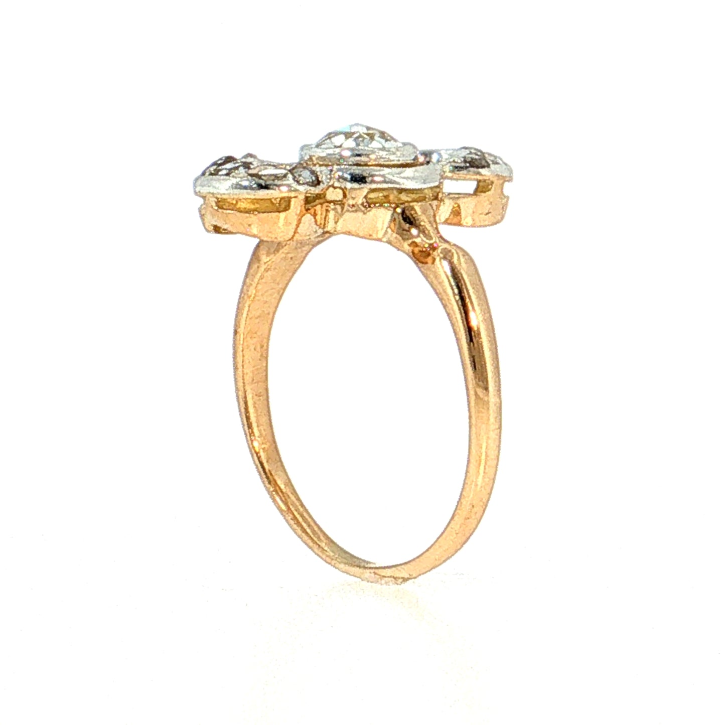.60 Antique Georgian Diamond Cocktail Ring 14k