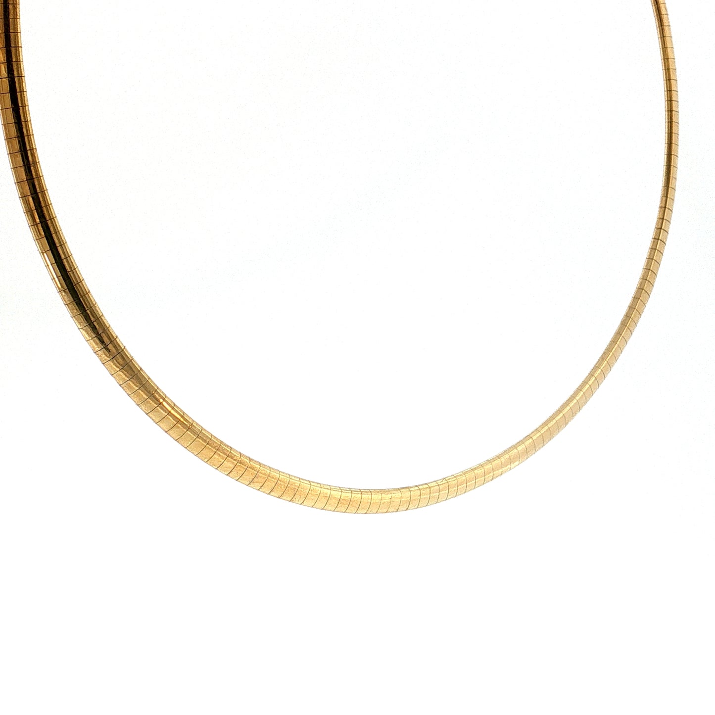 Omega Chain Necklace 14k Yellow Gold
