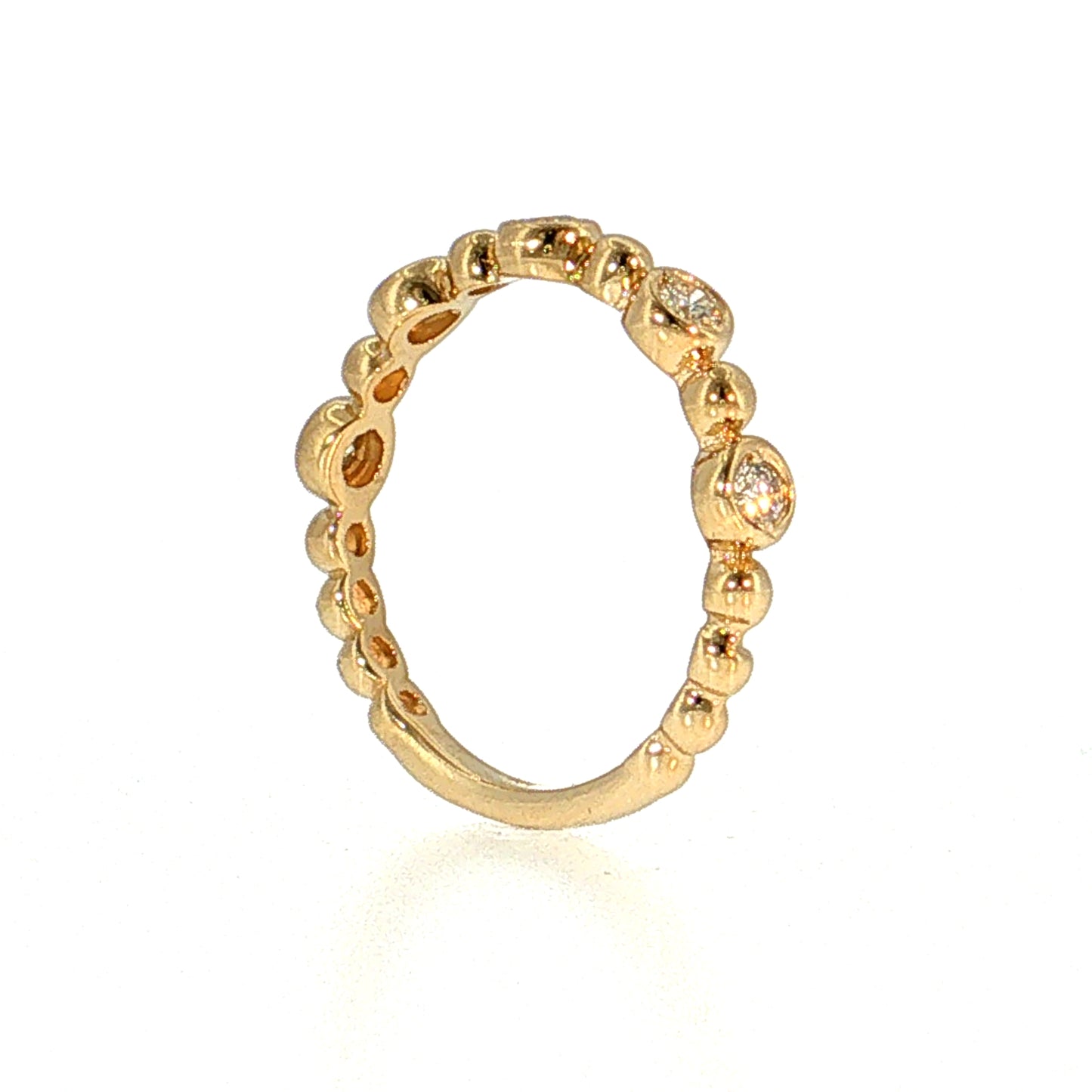 .23 Diamond Stacking Wedding Band 14k Yellow Gold