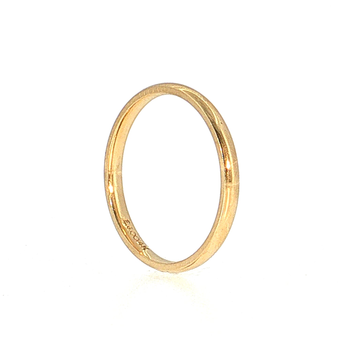 2mm Half Round Wedding Band 14k Yellow Gold