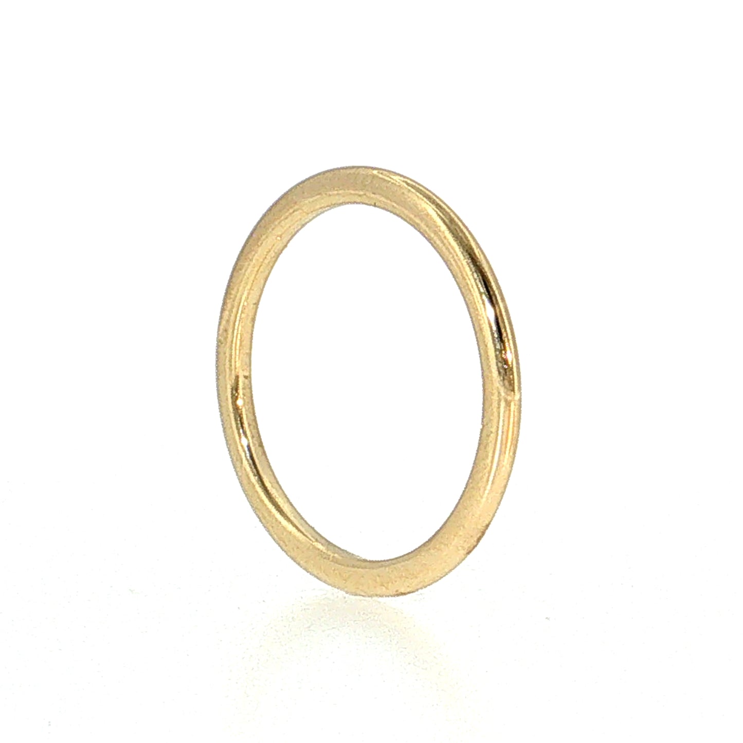 1.5mm Half Round Wedding Band 10k Yellow Gold