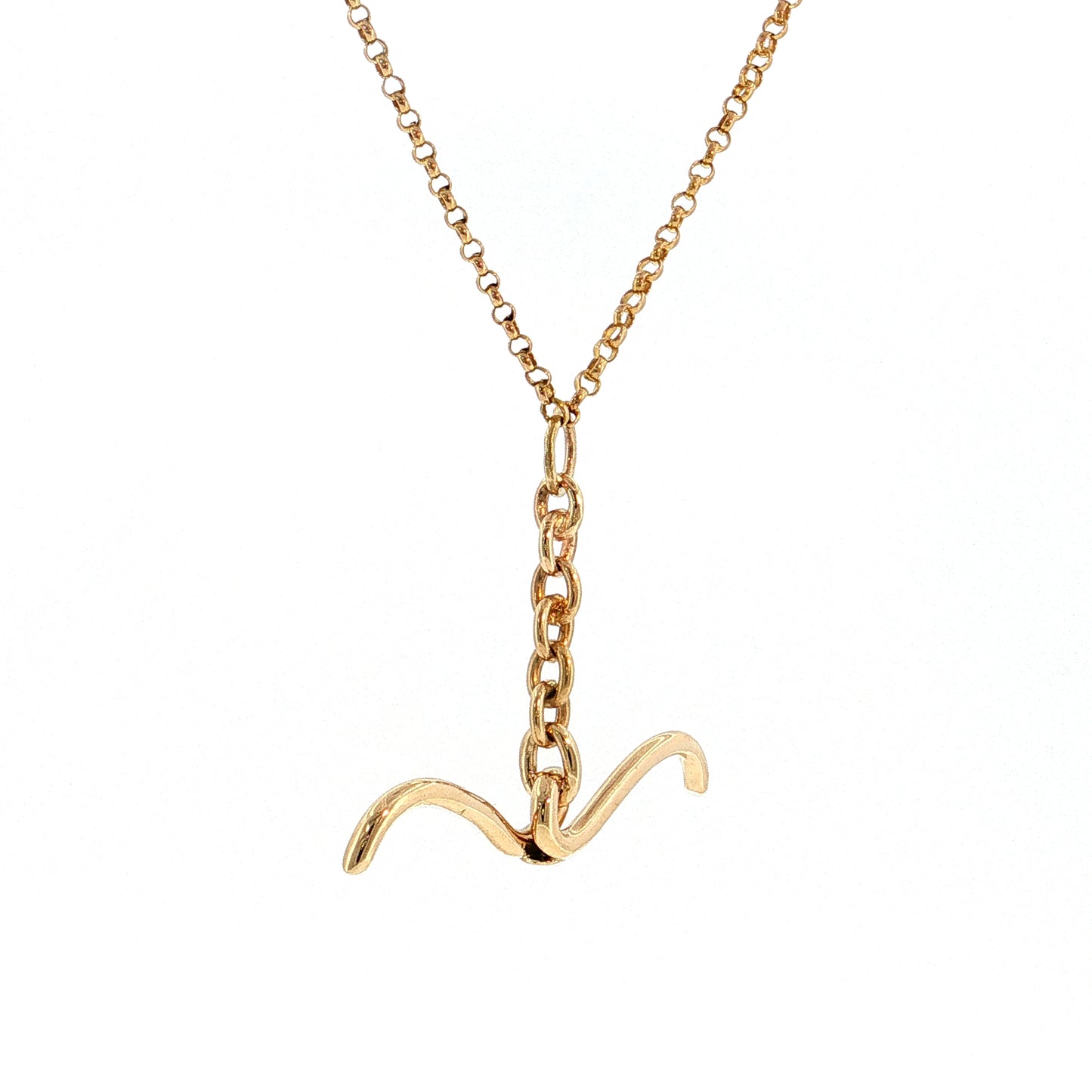 31 Inch Antique Victorian Rolo Chain Necklace 14k Yellow Gold