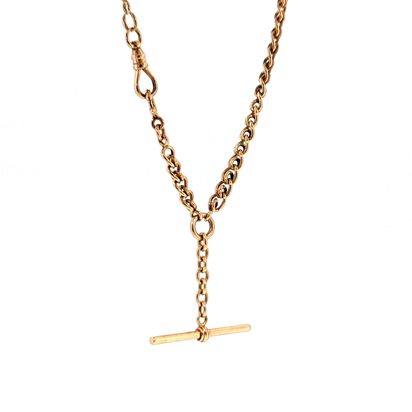 Antique Victorian Toggle Chain Necklace 12k Gold
