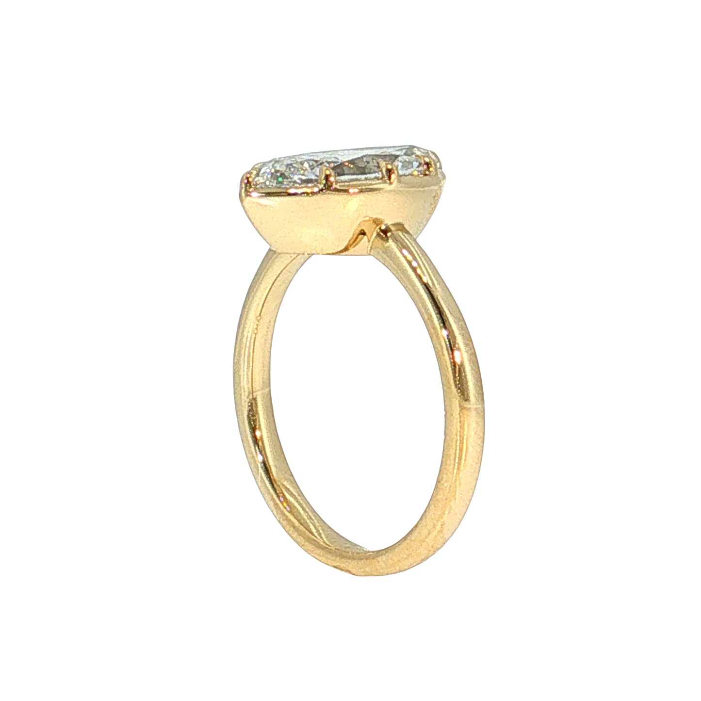3.02 GIA Marquise Diamond Engagement Ring 14k