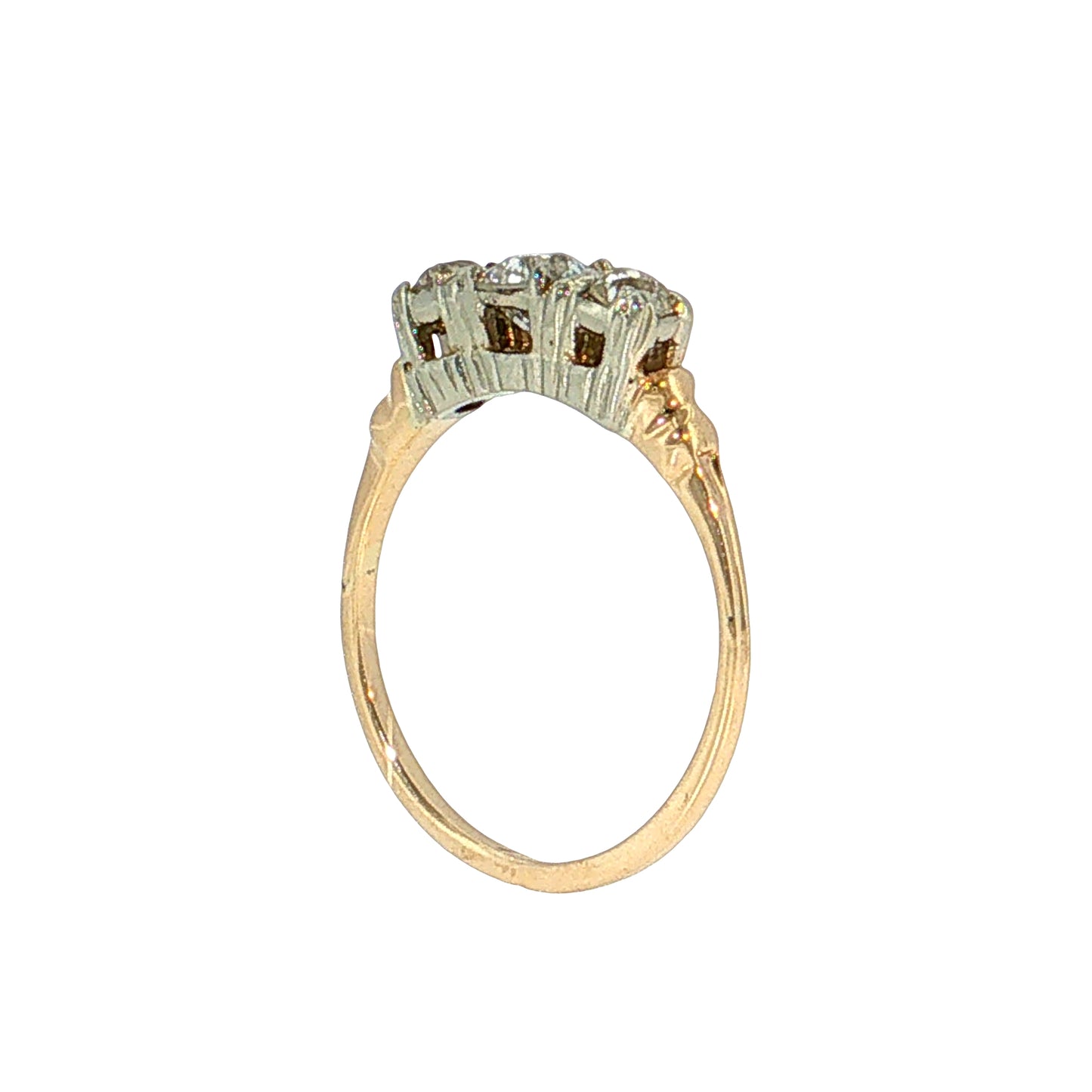 .36 Vintage Retro Diamond Engagement Ring 14k