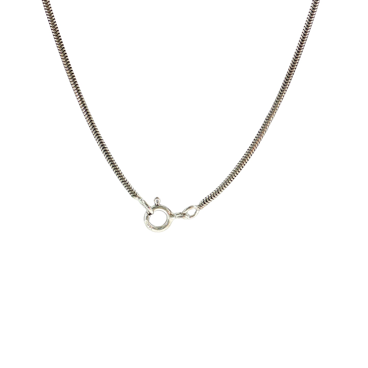 16" Snake Chain Necklace 18k White Gold