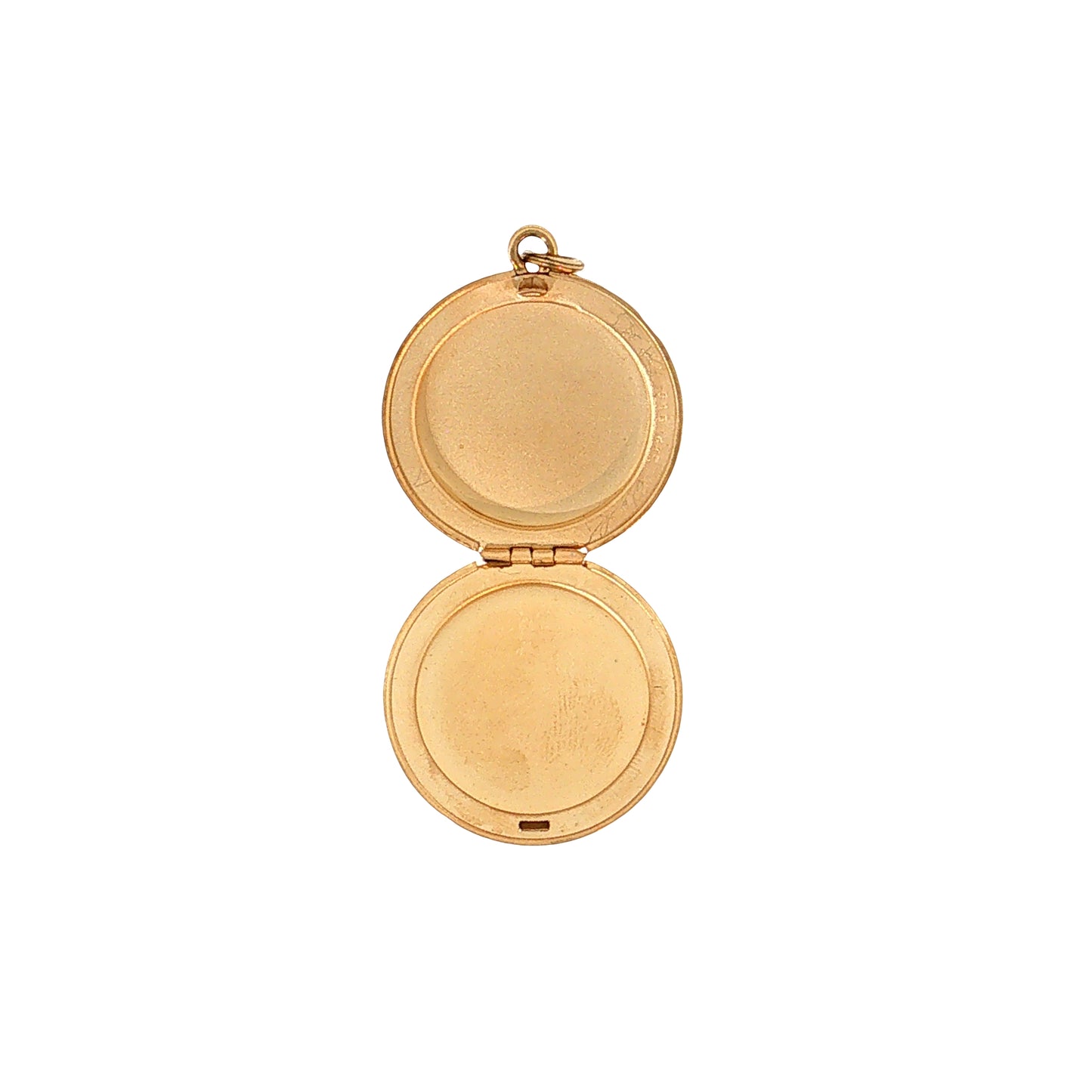 Vintage Mid-Century Filigree Round Locket 14k Yellow Gold