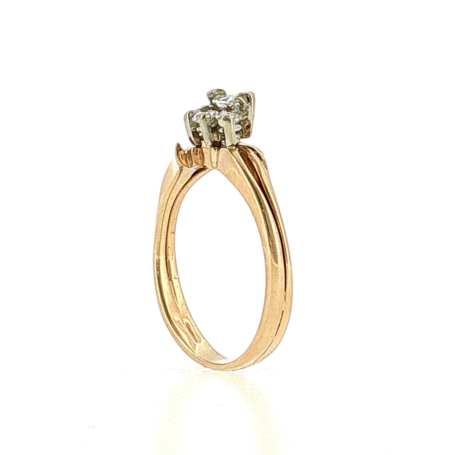 .22 Marquise Diamond Cluster Engagement Ring 14k