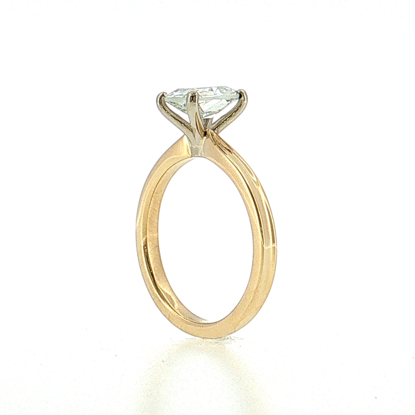 1.50 GIA Elongated Cushion Diamond Engagement Ring 14k