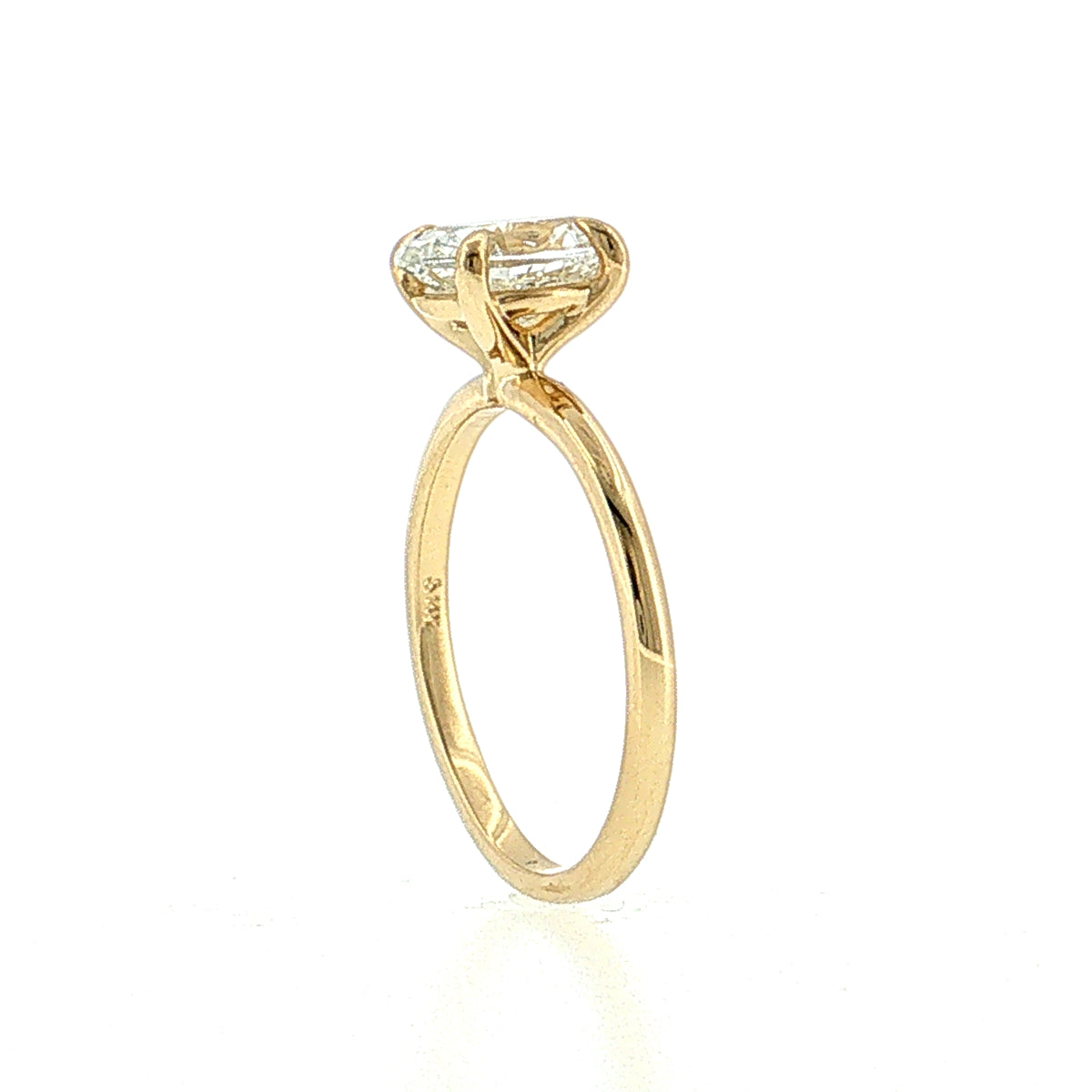 1.51 GIA Oval Diamond Engagement Ring 14k Yellow Gold
