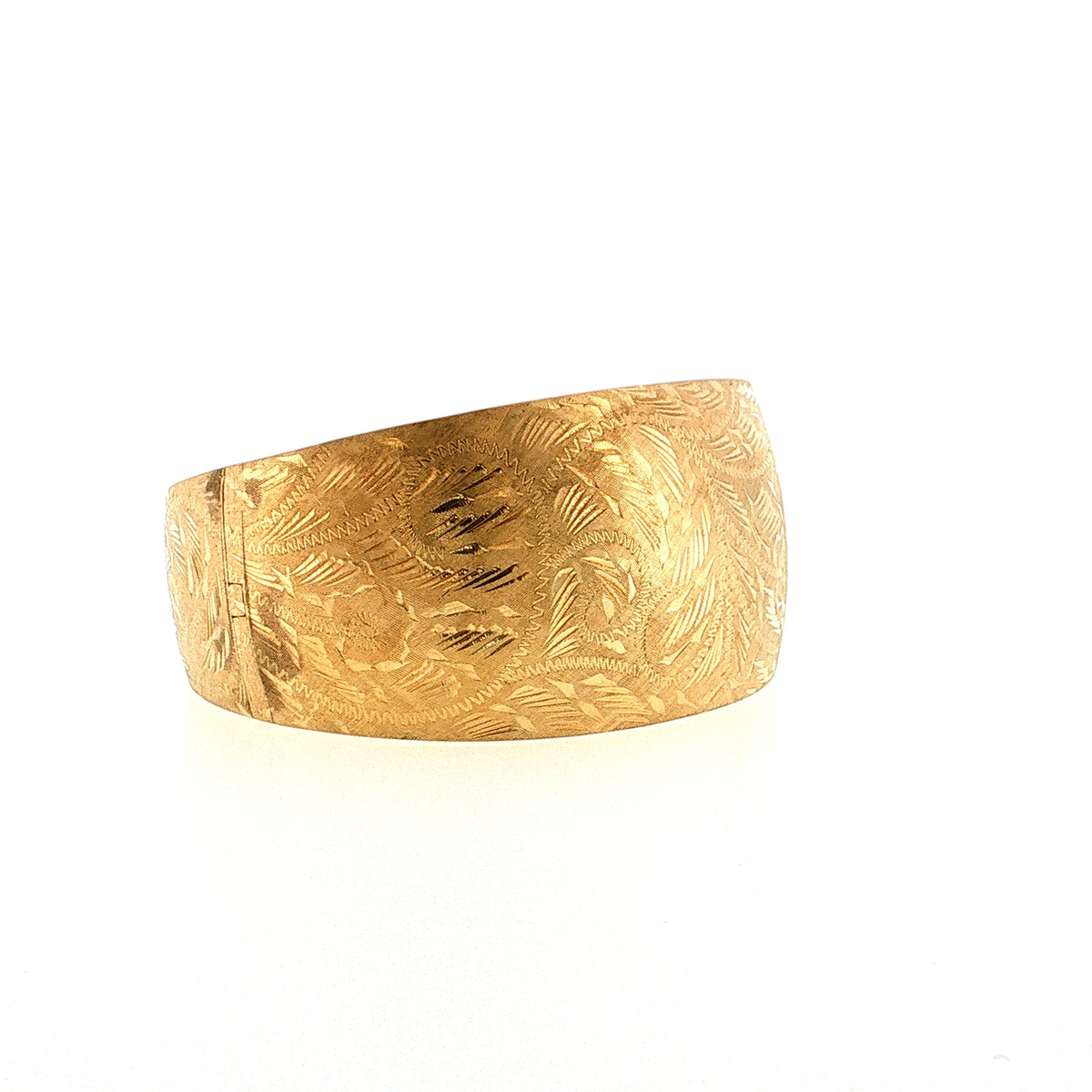 Vintage Mid-Century Tapered Cuff Bangle 14k