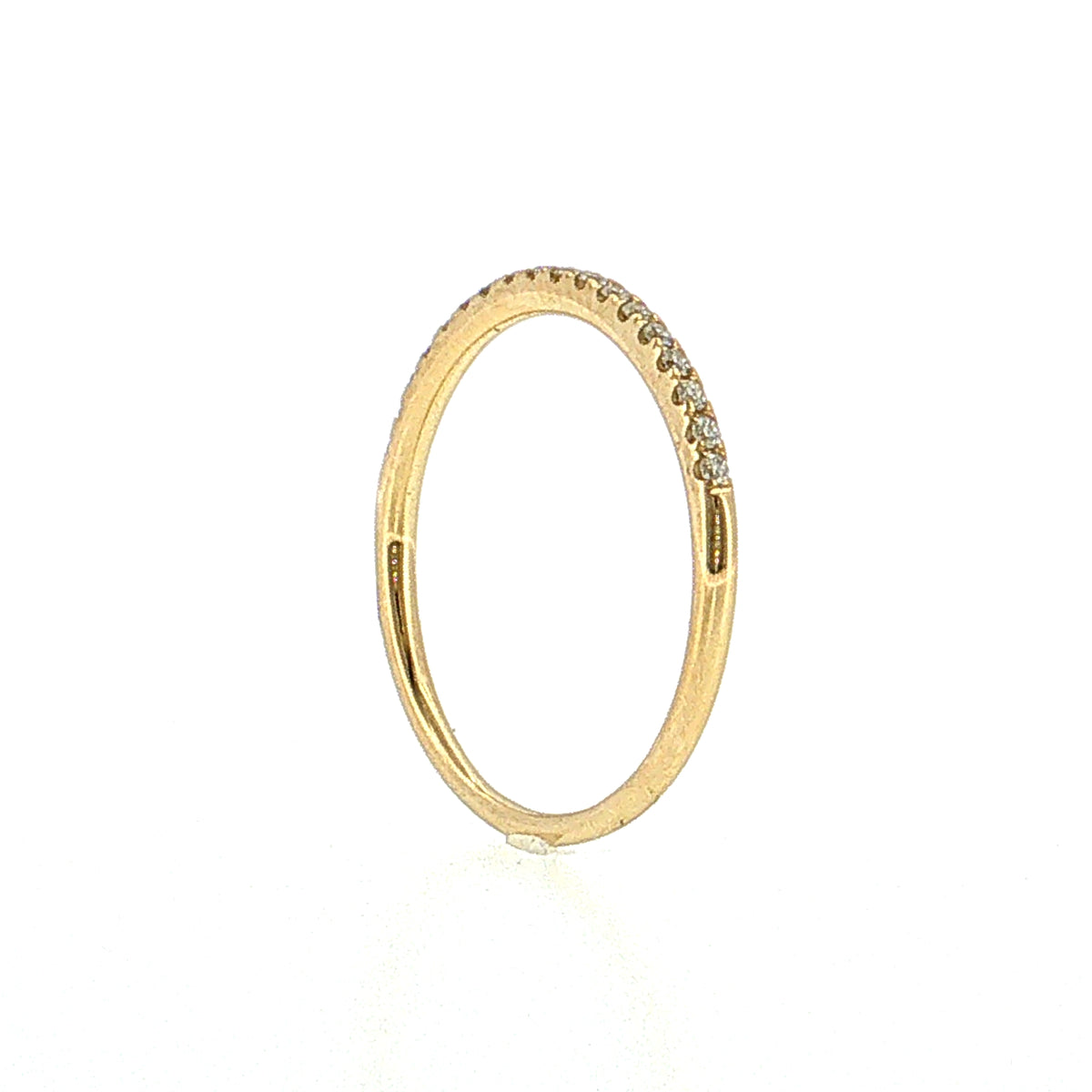 .12 Half-Eternity Diamond Wedding Band 14k Yellow Gold