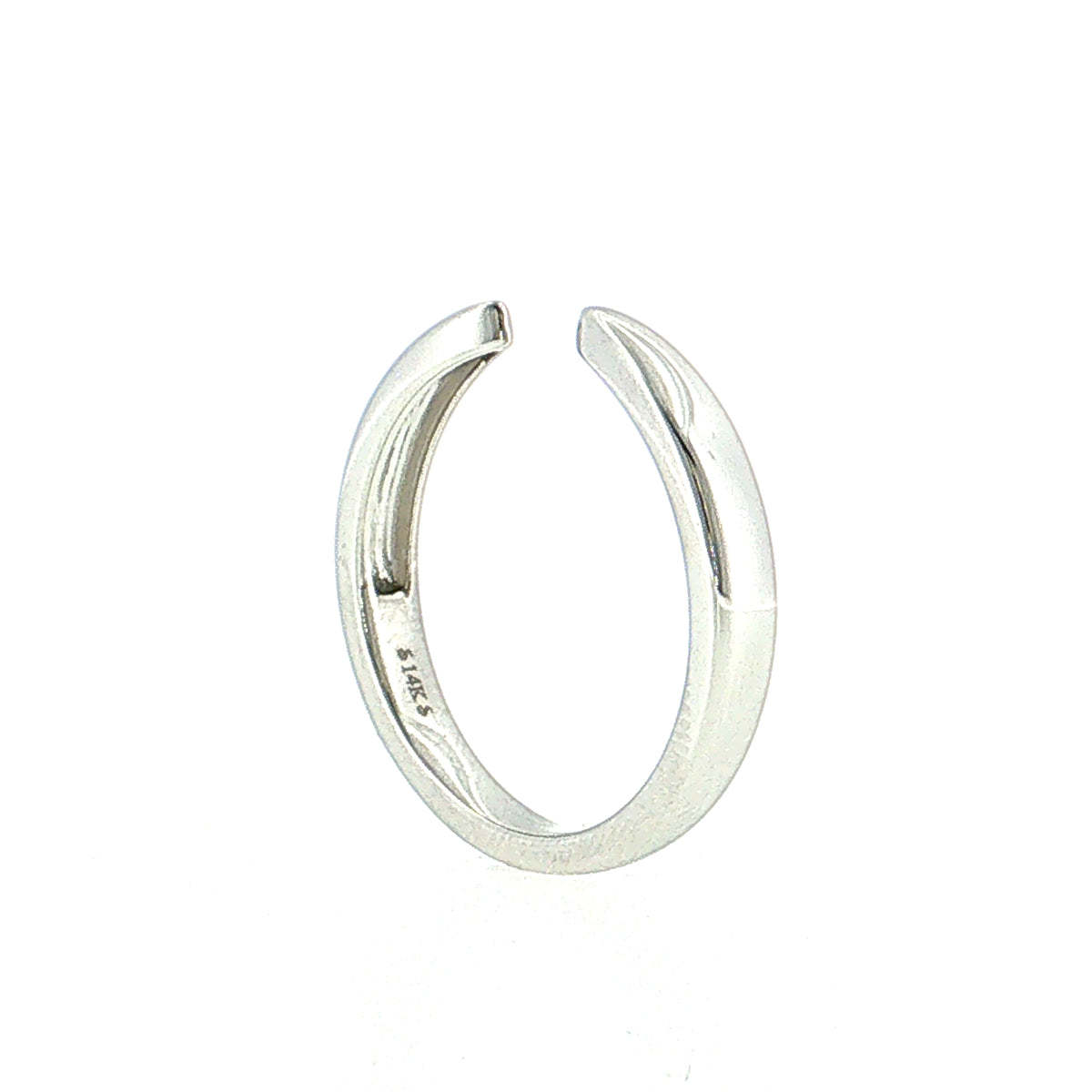 3mm Tapered Stacking Ring 14k White Gold