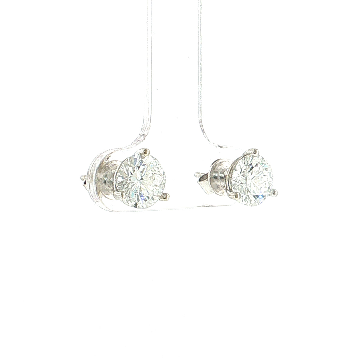 2.28 Round Brilliant Diamond Stud Earrings 18k