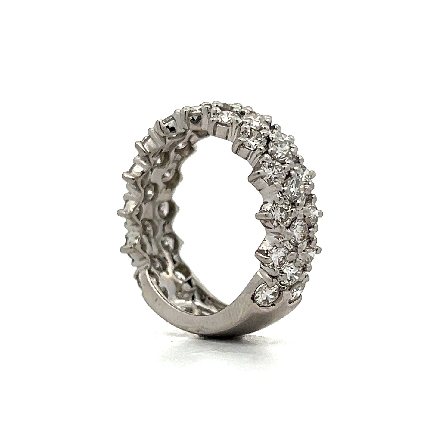2.50 Pave Diamond Statement Ring in Platinum