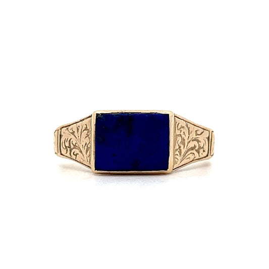 Vintage Victorian Lapis Lazuli Ring in Yellow Gold