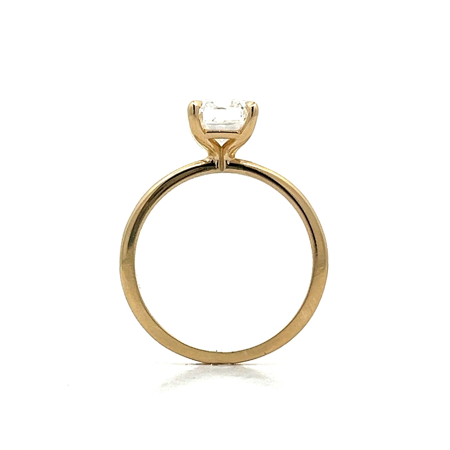 1.90 Radiant Cut Diamond Engagement Ring in Yellow Gold