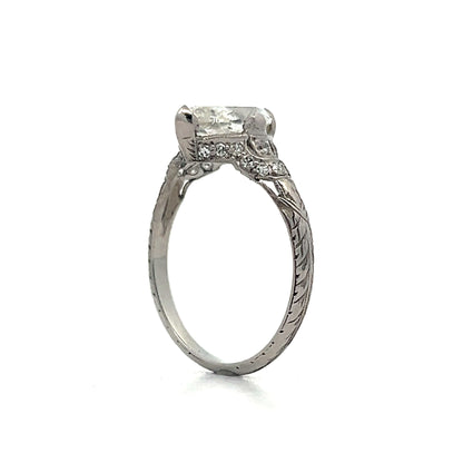 2.00 Art Deco Marquise Diamond Engagement Ring in Platinum