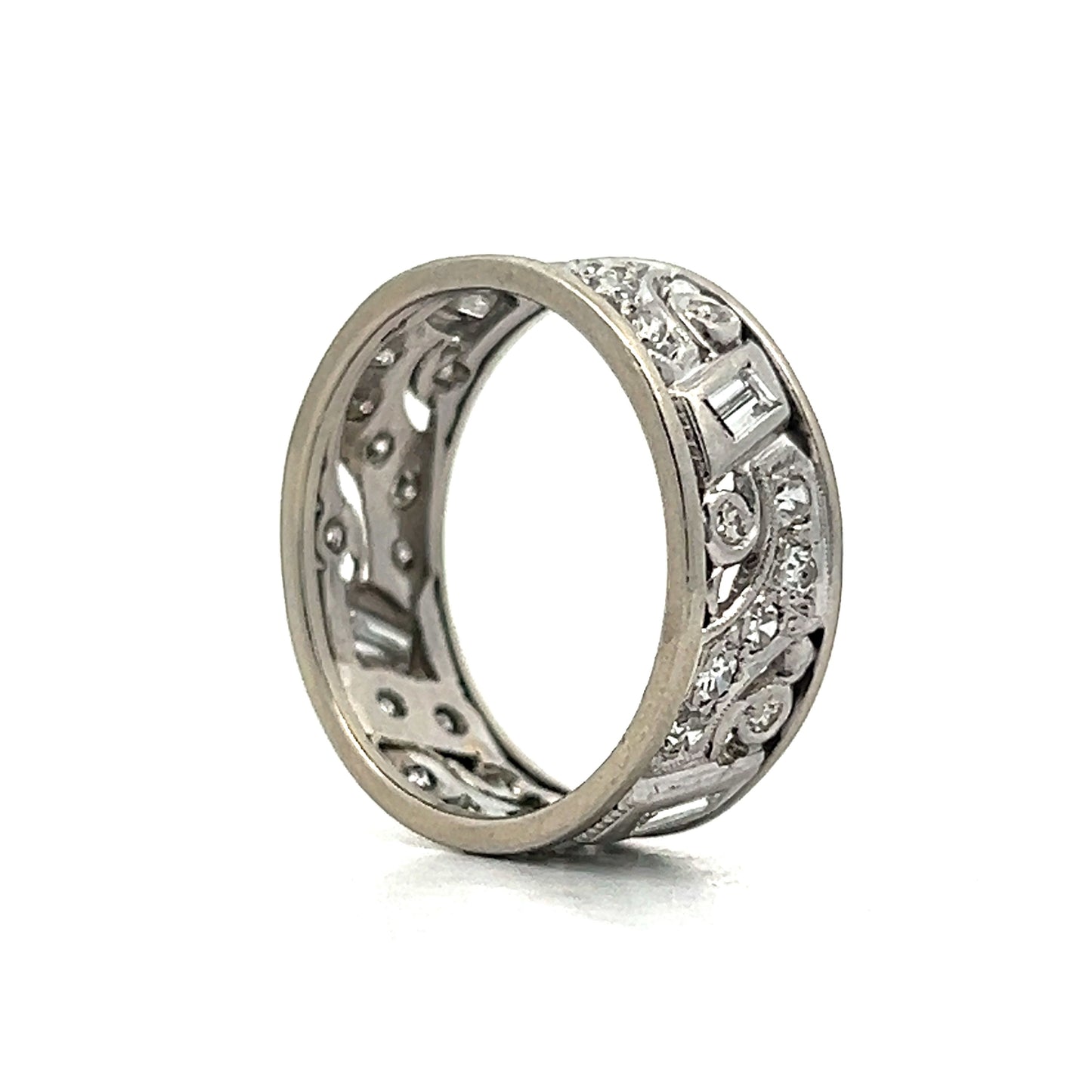 .32 Art Deco Diamond Eternity Band in Platinum