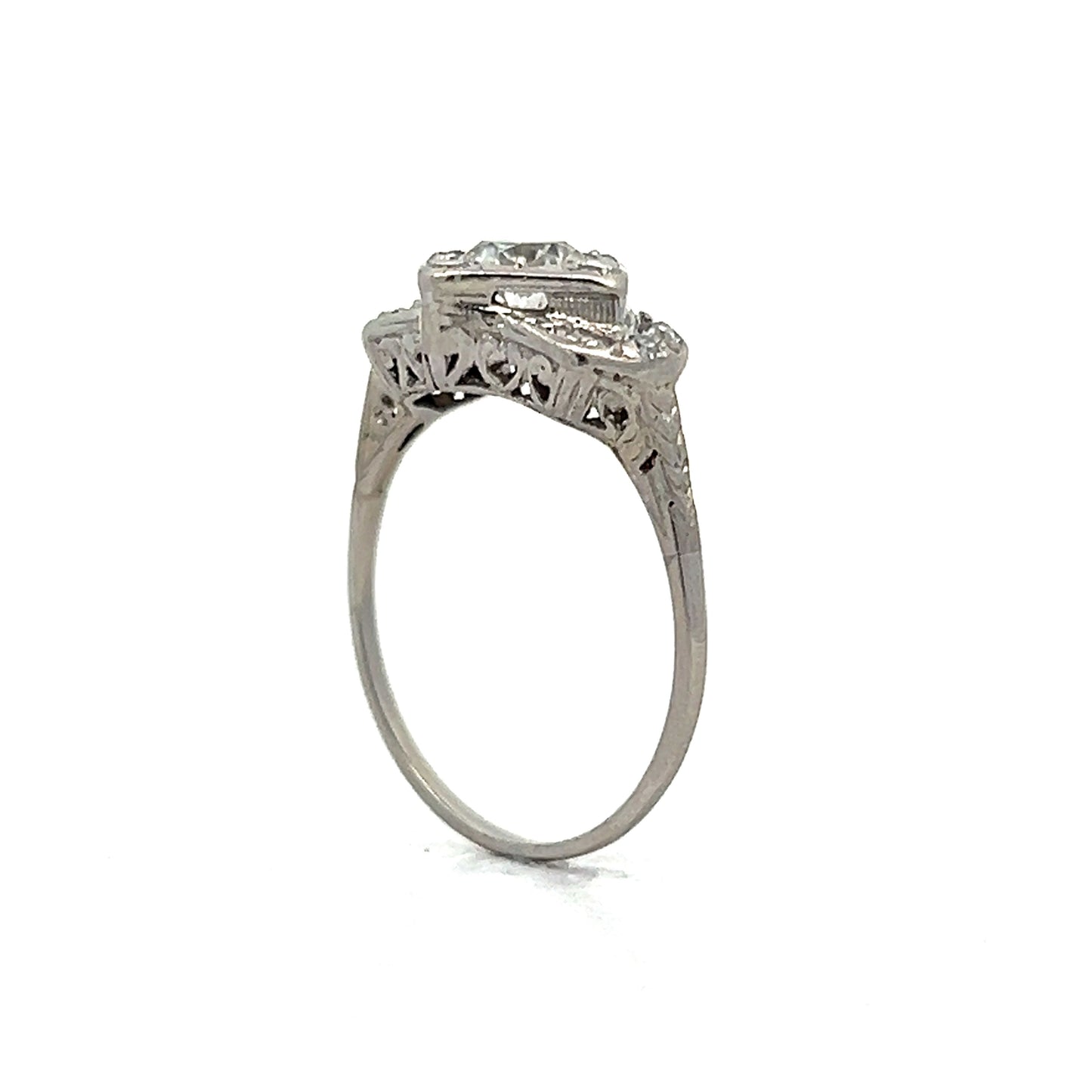 .51 Art Deco Diamond Engagement Ring in Platinum