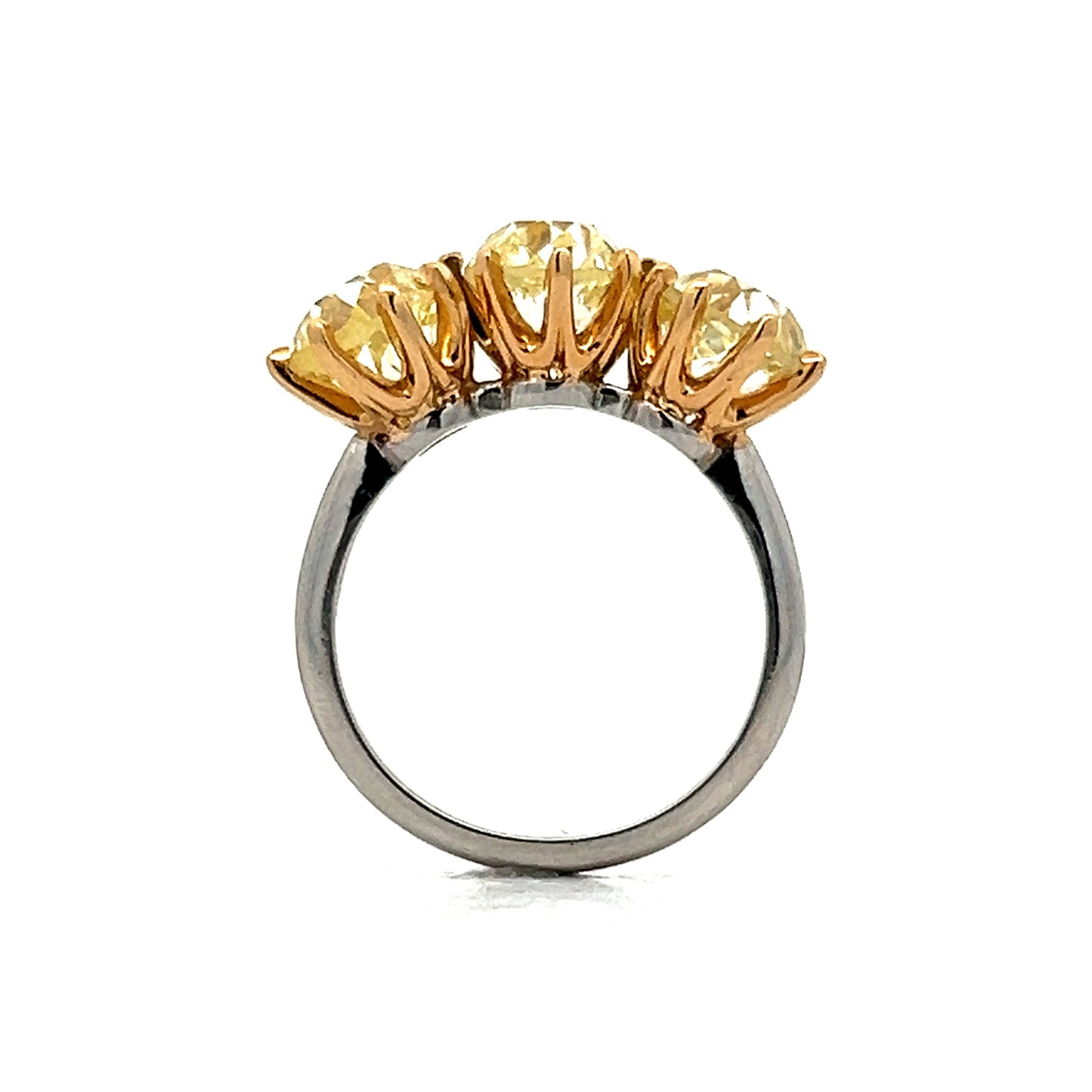 5.59 Fancy Yellow Old European Diamond Engagement Ring