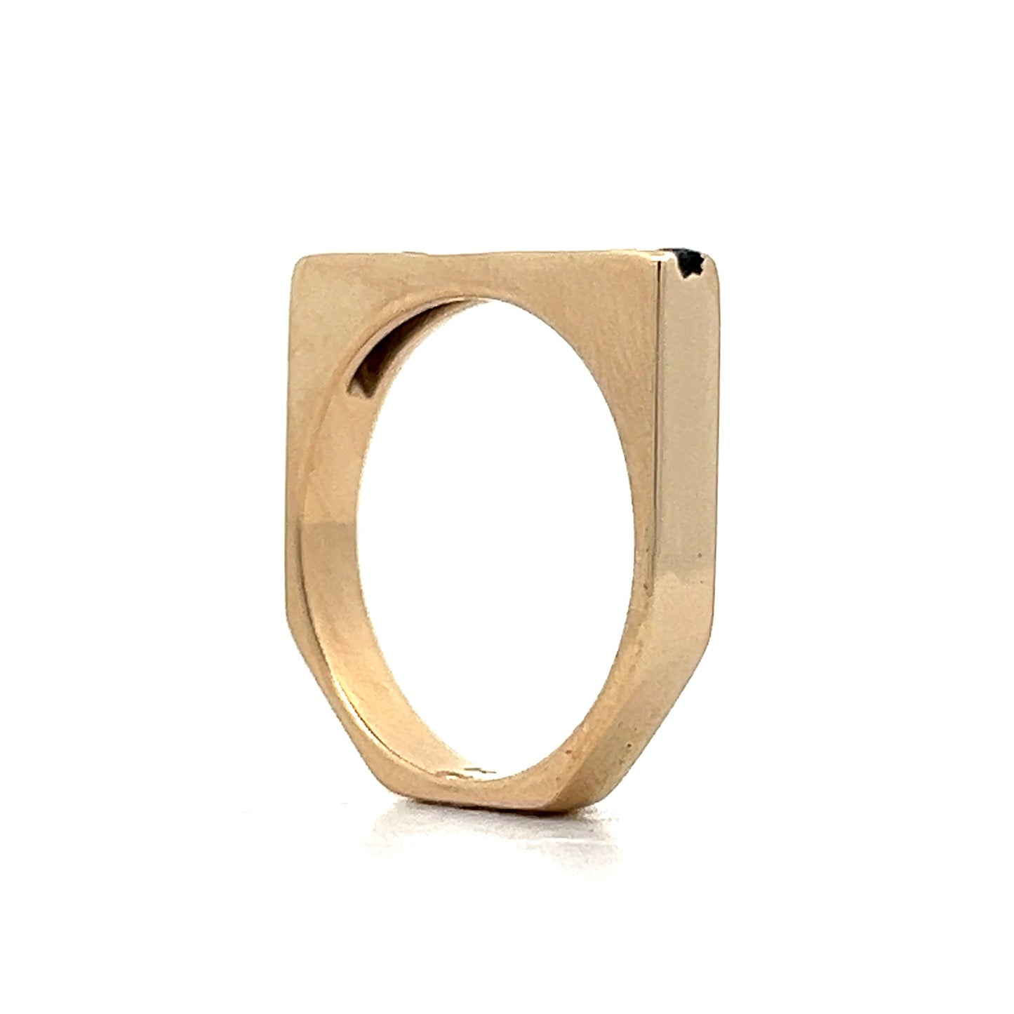 Vintage Blue Sapphire Stacking Ring in 14k Yellow Gold