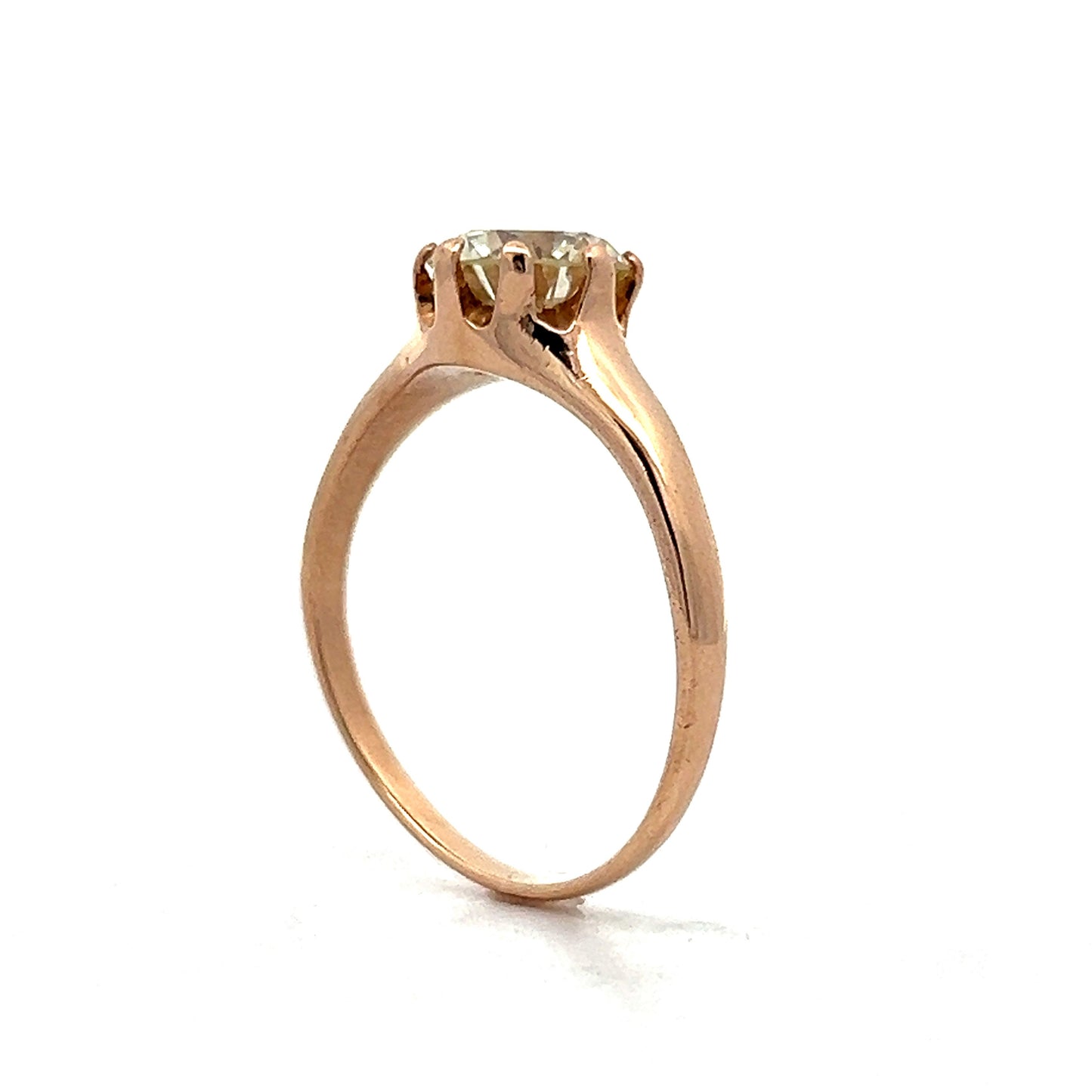 1.26 Old European Diamond Engagement Ring in Rose Gold