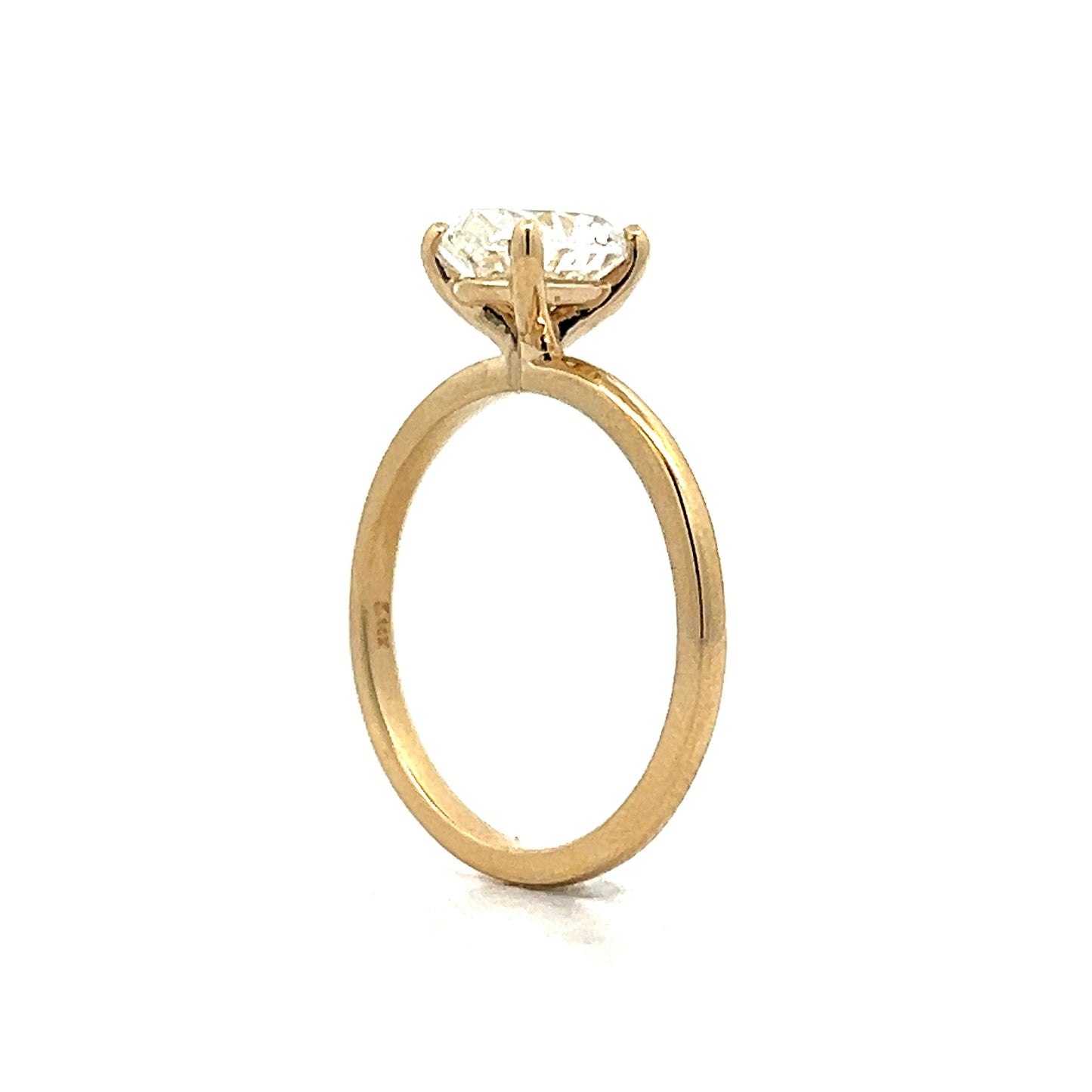 1.50 Oval Diamond Solitaire Engagement Ring in Yellow Gold
