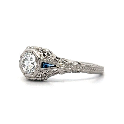 .54 Vintage Deco Diamond Engagement Ring in Platinum