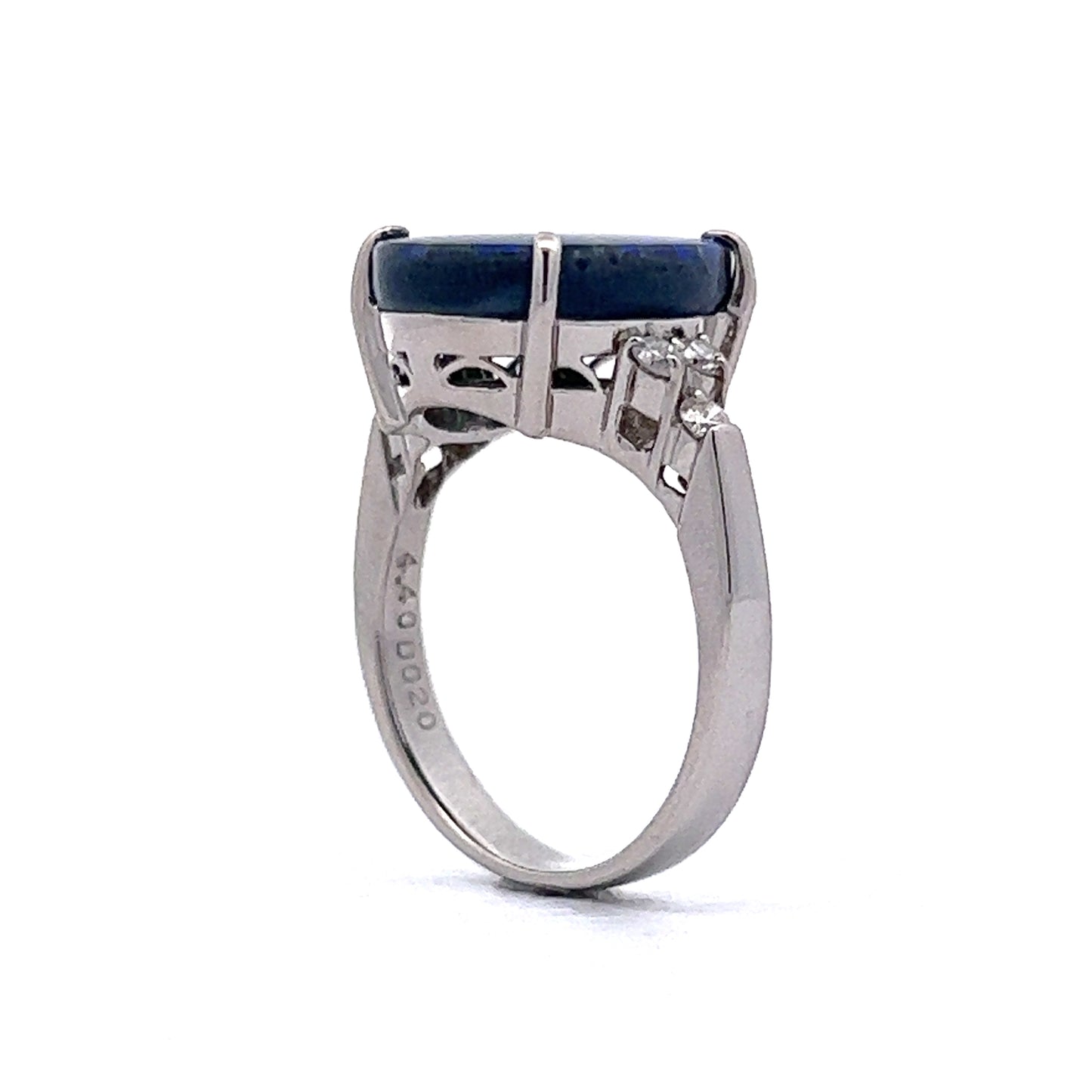 4.40 Opal & Diamond Cocktail Ring in Platinum