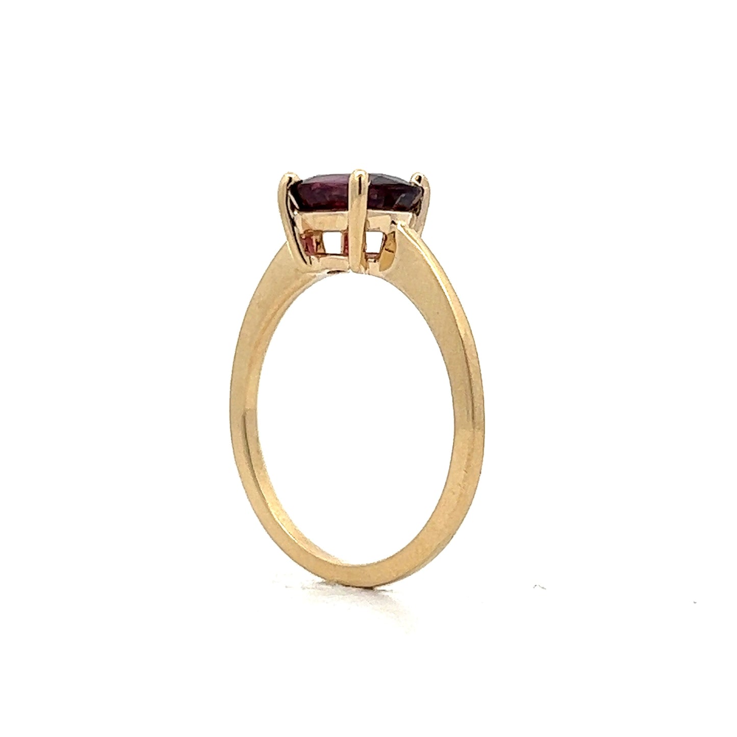 1.65 Pink Tourmaline Stacking Ring in 14k Yellow Gold
