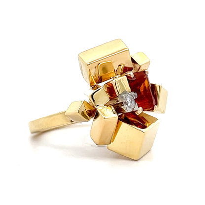 Alfred Karram Cocktail Ring in 18k Yellow Gold