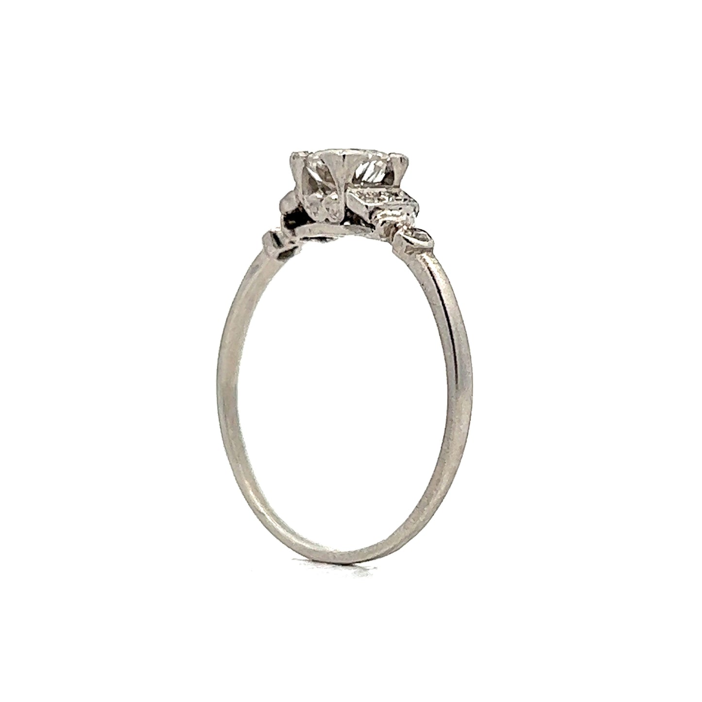 .60 Vintage Art Deco Engagement Ring in Platinum