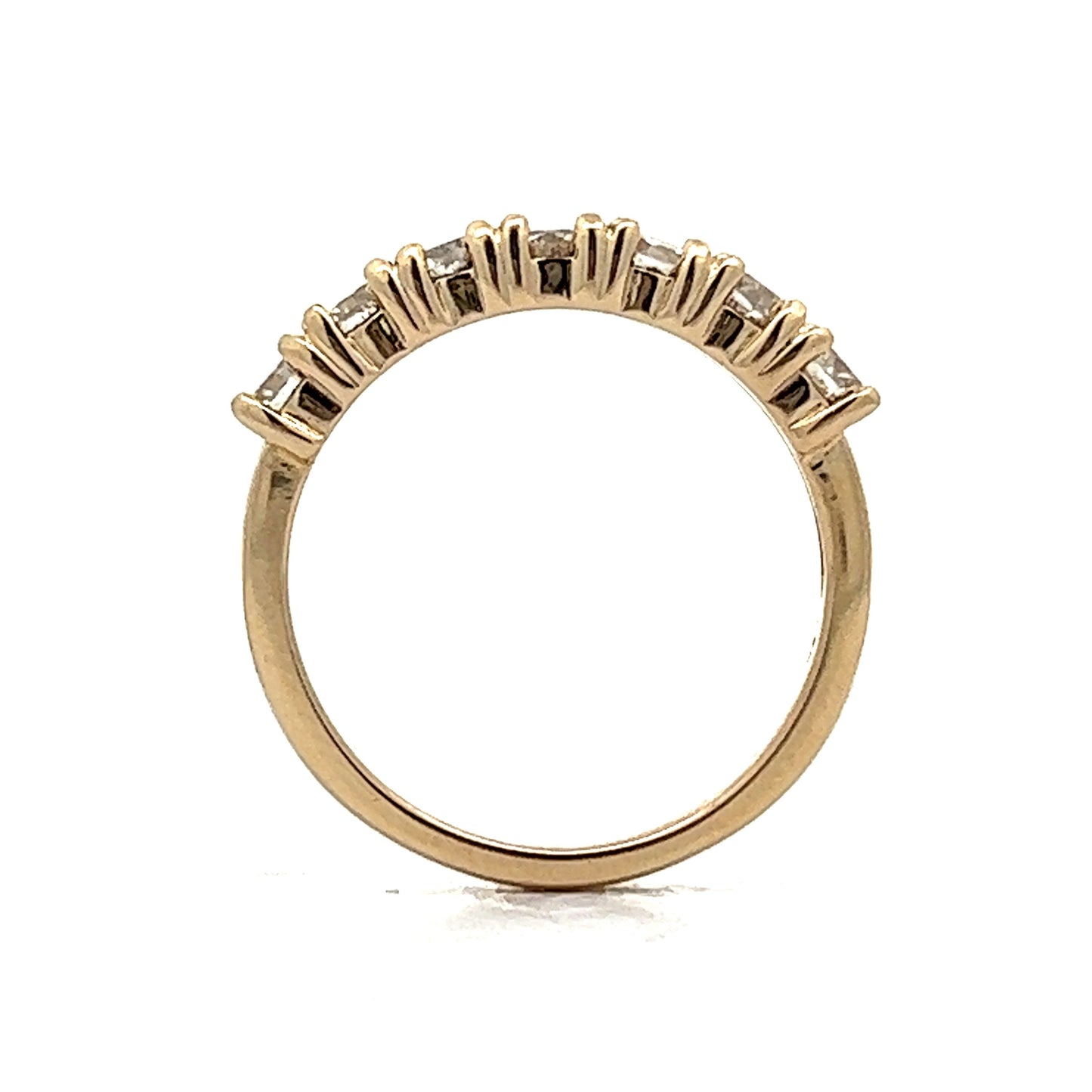 1.47 Round Brilliant Diamond Wedding Band in Yellow Gold