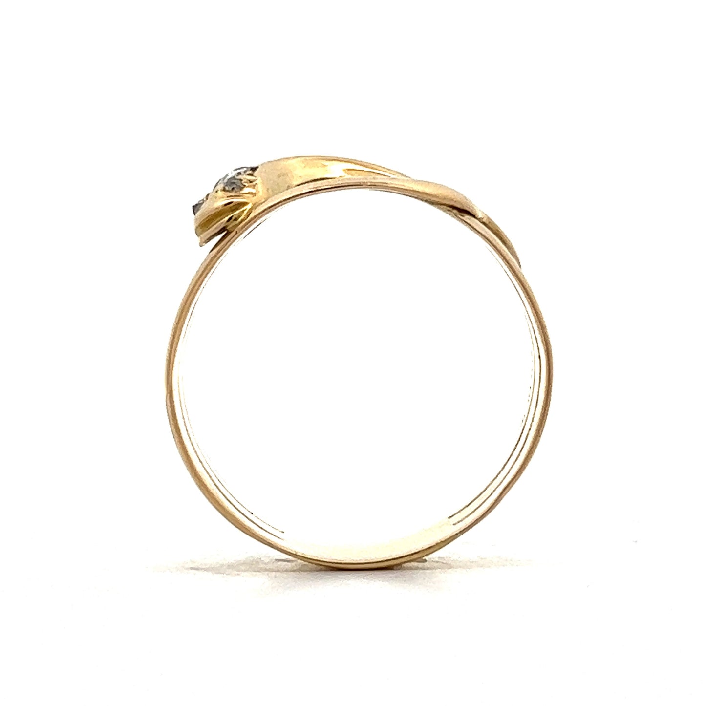 Antique Victorian Men's Snake Ring in 18k Yellow Gold