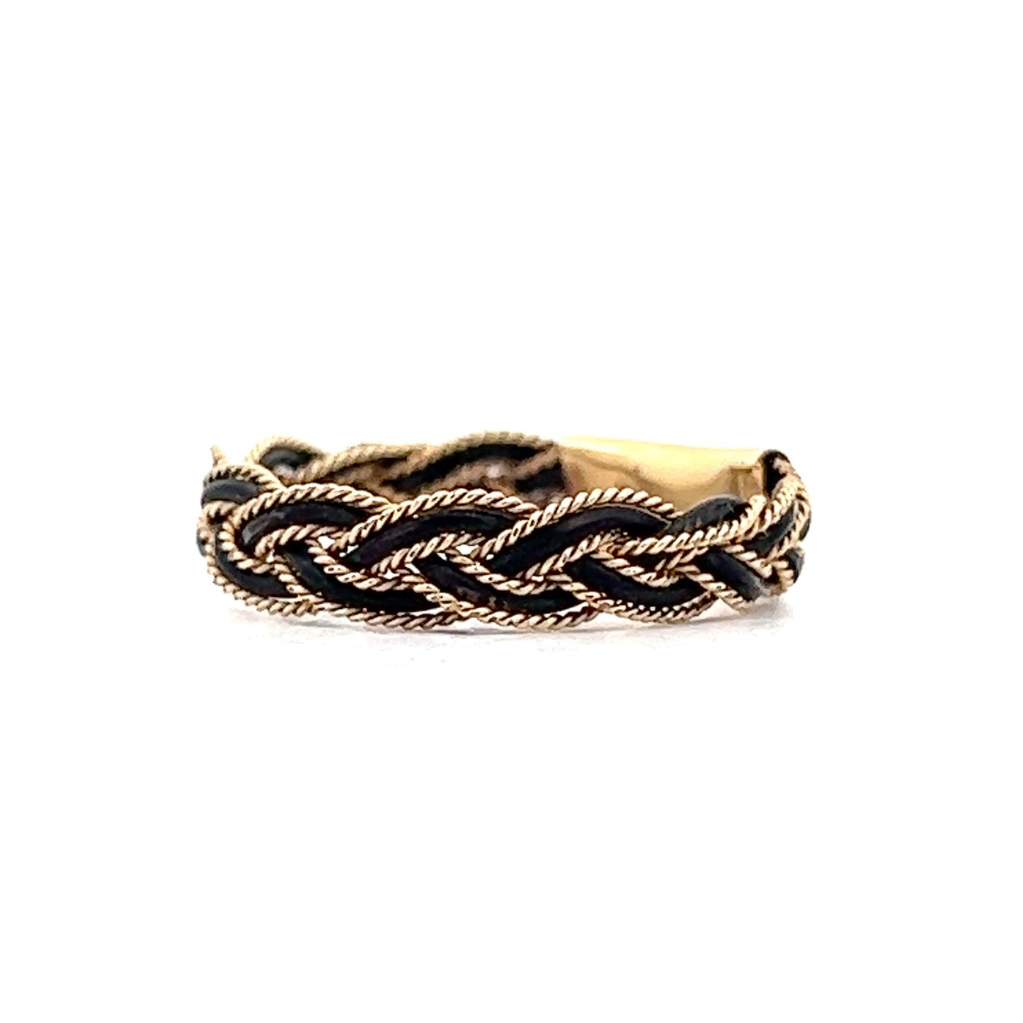 Vintage Victorian Elephant Hair Ring in 14k Yellow Gold