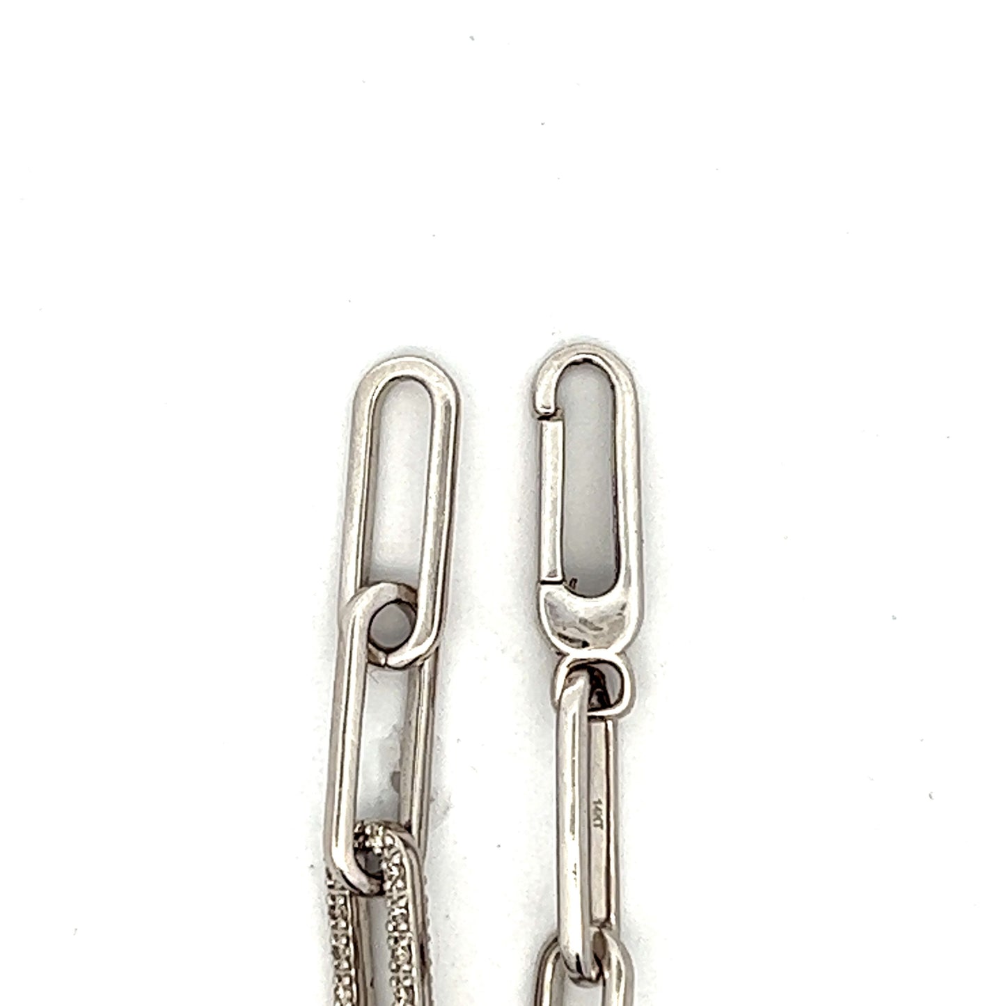 .75 Diamond Charm Bracelet in 14k White Gold