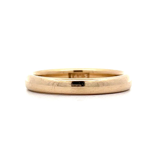 Classic 3mm Wedding Band in 14k Yellow Gold