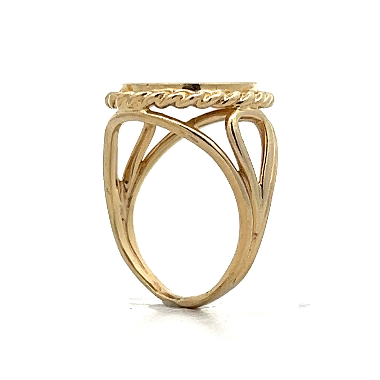 1924 Replica Gold Coin Ring in 10k Yellow Gold