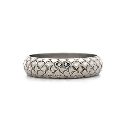 Men's 5mm Scale Texture Wedding Band in White Gold
