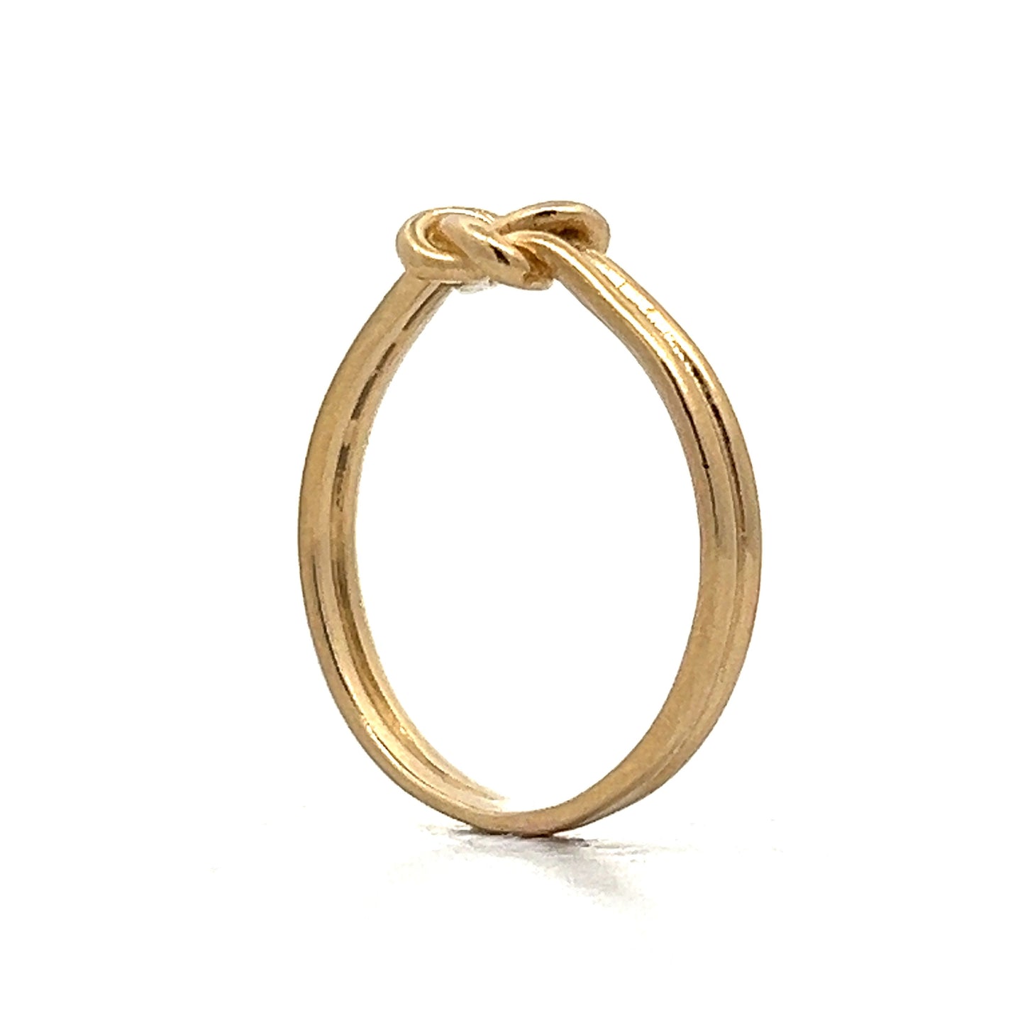 Simple Knotted Stacking Ring in 14k Yellow Gold