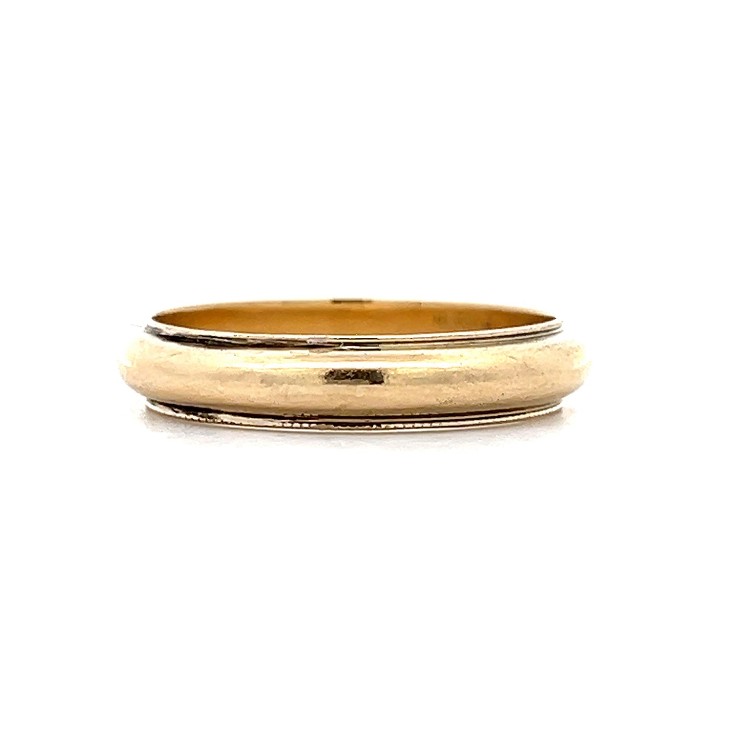 Vintage 4mm Men's Wedding Band in Yellow Gold