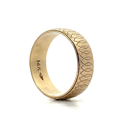 Vintage Mid-Century 7mm Wedding Band in Yellow Gold