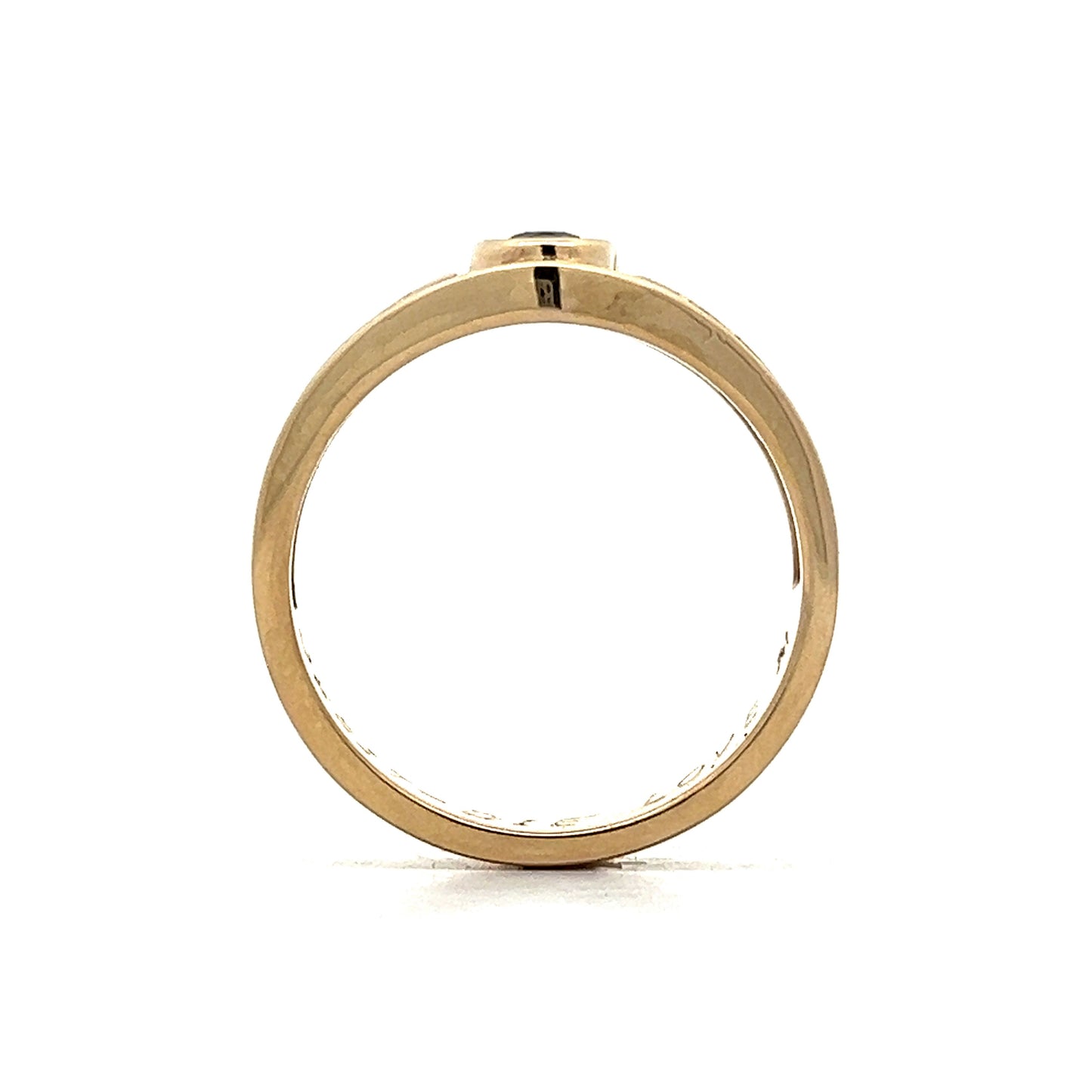 .64 Men's Bezel Sapphire Ring in 14k Yellow Gold