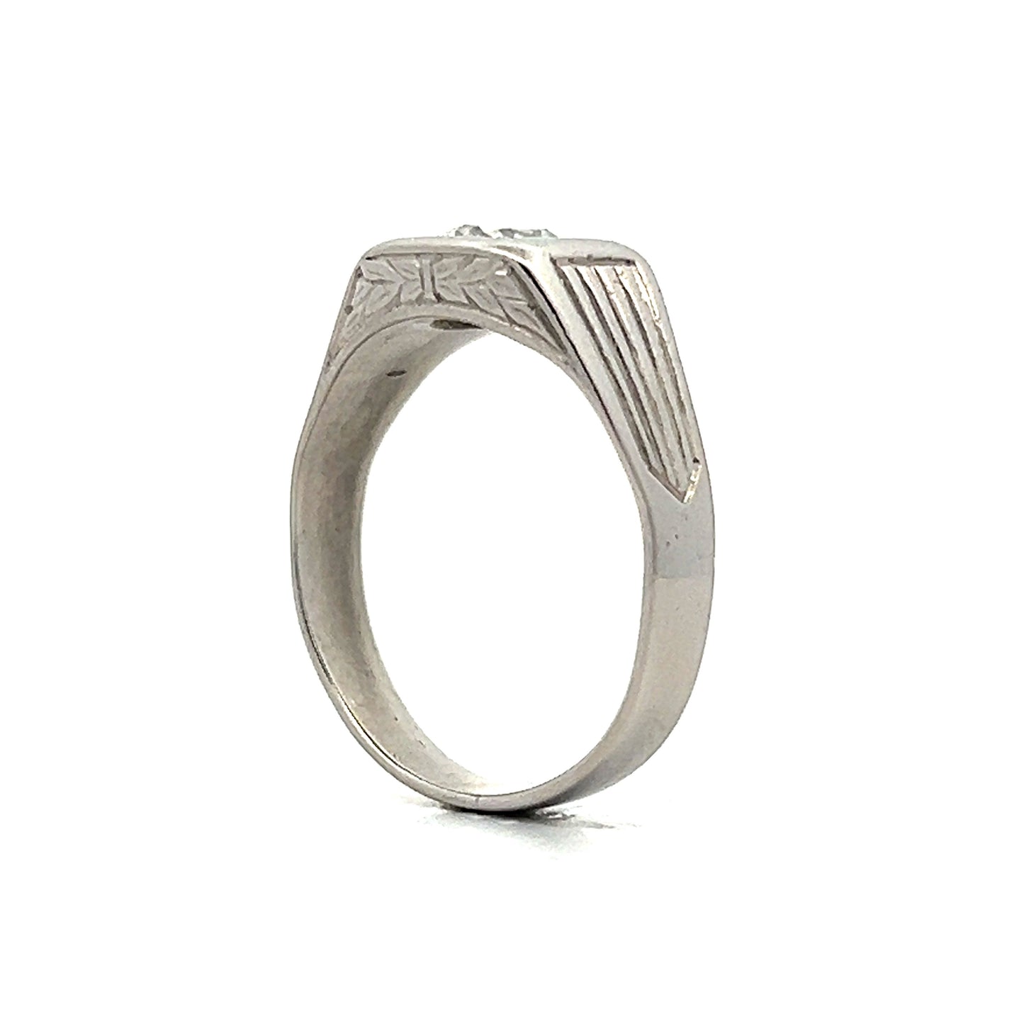 .60 Men's Old European Diamond Ring in Platinum