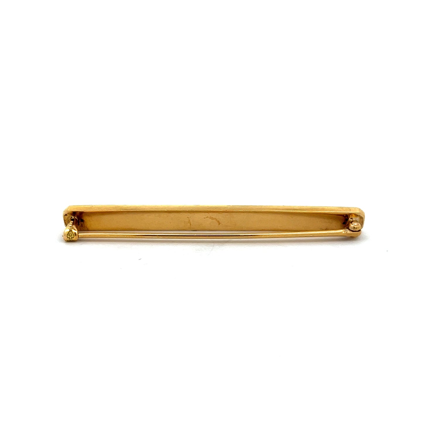 Vintage 1950's Bar Brooch in 14k Yellow Gold